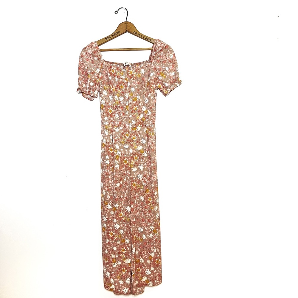 Monteau | Pink Flare Leg Jumpsuit